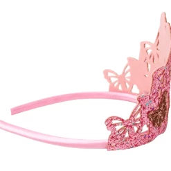 Pink Poppy Butterfly Skies Soft Glitter Crown