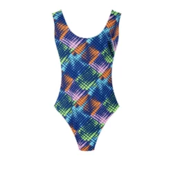 JD Party 1980s Leotard - Neon Grid