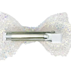 Pink Poppy Encrusted Gemstone Bow Snap Clips