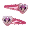 Pink Poppy Disney Minnie Mouse Heart Gem Snap Hairclips