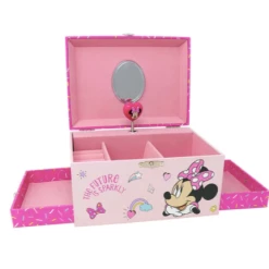 Pink Poppy Disney Minnie Mouse Luxury Musical Jewellery Box