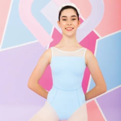Claudia Dean Simona Snow X Ice Blue Leotard