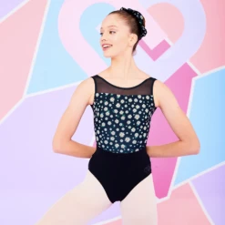 Claudia Dean Simona Midnight Black X Daisy Leotard Dancewear