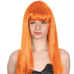Jdparty Long Wig With Fringe - Orange