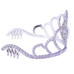 Pink Poppy Hair Accessories Princess Hearts Glitter Crown