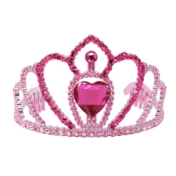 Pink Poppy Hair Accessories Princess Hearts Glitter Crown