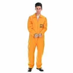 JD Party Jailbird / Orange Prisoner Jumpsuit Fancy Dress Costumes