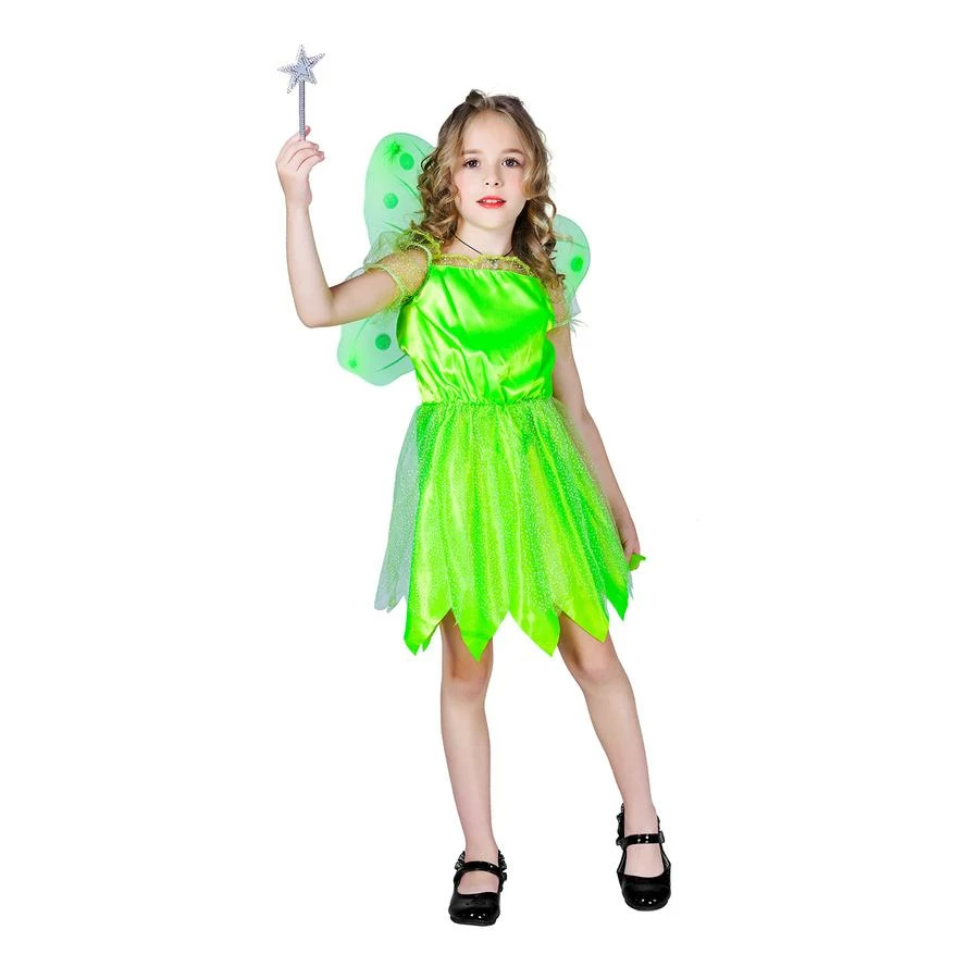 Discount 👏 JD Party Green Fairy Tinkerbelle Costume - Childrens 🔥 1 JD Party Green Fairy Tinkerbelle Costume - Childrens