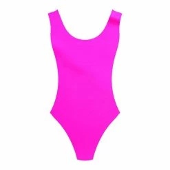 JD Party 1980s Leotard - Neon Pink Leotards