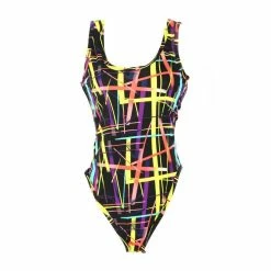 JD Party 1980s Leotard - Neon Stripes Leotards