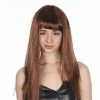 JD Party Long Wig- Straight With Fringe - Brown Wigs