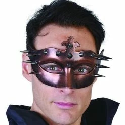 Dr. Toms Ulric Bronzed Eye Mask With Spikes Masks & Masquerade
