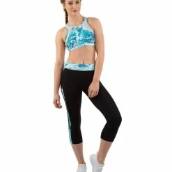 Energetiks CLEARANCE Alaina Crop Top / Crystal Tide / Blue Dancewear