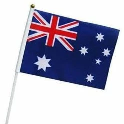 JD Party Australian Flag (Hand Held) - 8 Pack Novelties