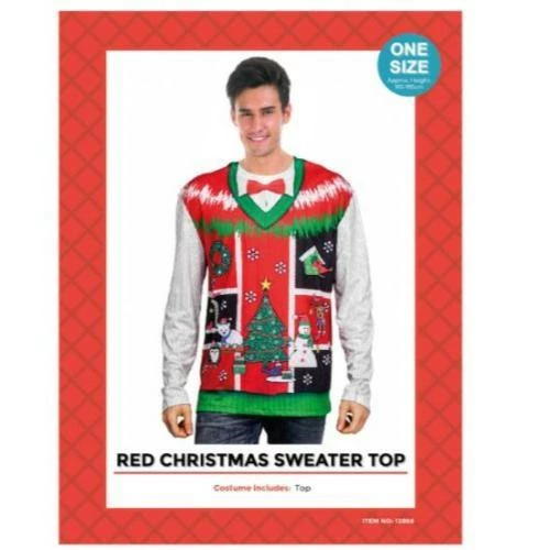 Deals ๐งจ JD Party Red ๐
Christmas Sweater Top Mens Costumes ๐ฅฐ 1 JD Party Red Christmas Sweater Top Mens Costumes