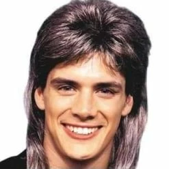 Carnival Products Wigs Mullet Wig Streaked Blonde/Brown