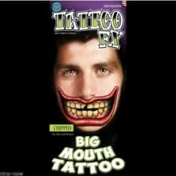 Tinsley Transfers Big Mouth Tattoo - Chipped