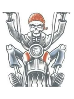 Carnival Products Biker Born To Ride - Temporary Tattoo