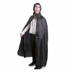 Dr. Toms Black Cape With High Collar - Adult