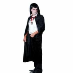 Dr. Toms Vests, Waist Coats, Capes. Black Velvet Cape With Hood - Adult
