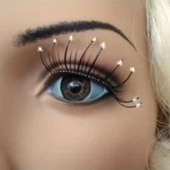 Carnival Products Eyelashes - False Lashes Black With Waterdrops Eye Lashes