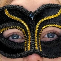 The Interalia Group Masks & Masquerade Masks - Black/Gold