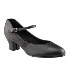 Leather Jr. Footlight Cuban Heel- Black 551 Capezio