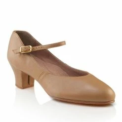 Dancewear 551 Leather Jr. Footlight Cuban Heel- Caramel - Capezio