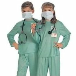 JD Party Children Doctor Scrubs Costume - 6-9 Years Fancy Dress Costumes