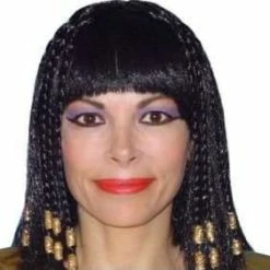 Carnival Products Cleopatra Wig With Braids & Gold Trim