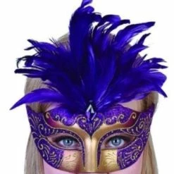 Dr. Toms Mask - Gabriele Purple With Feathers