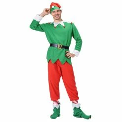 JD Party Fancy Dress Costumes Adult Elf Man Costume