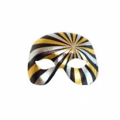 Upstage Dancewear Masks & Masquerade Mask - Black Gold Silver