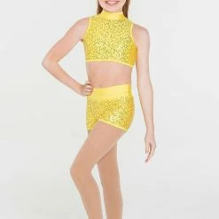 Studio 7 Dancewear Attitude Shorts | Yellow
