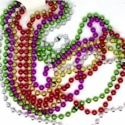 JD Party Metallic Beaded Necklace Set Of 3 Novelties