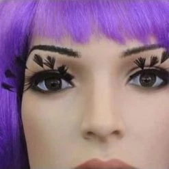 Carnival Products Feather Tip Black Eye Lashes Eyelashes - False Lashes