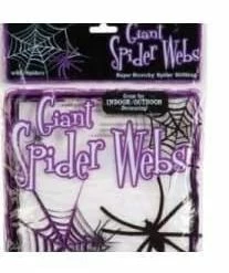 Forum Novelties Giant Spider Web With 4 Black Plastic Spiders