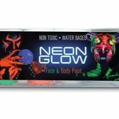 Global Colours BodyArt Neon Glow Paint Set Pride / Rainbow Costumes
