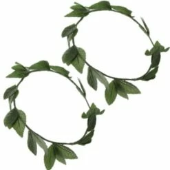 JD Party Novelties Green Or Gold Leaf Wreath