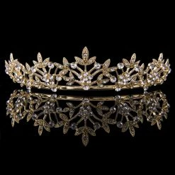 Mad Ally Large Vine Tiara Gold