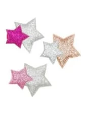 Pink Poppy Hair Accessories Hair Ties - Glitter Stars