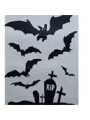 JD Party Halloween Wall Art - Bats Halloween Costumes, Accessories, Makeup