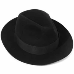 The Interalia Group Hat - Fedora Black With Black Band