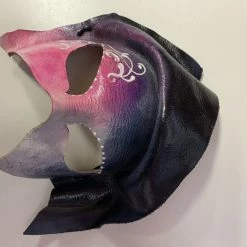 Carnival Products Masks & Masquerade Mask - Leather Pink/Purple/Black