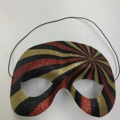 Tom Foolery Masks & Masquerade Mask - Black, Gold, Red Glitter