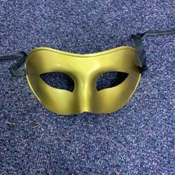 JD Party Mask - Plain Gold Masks & Masquerade