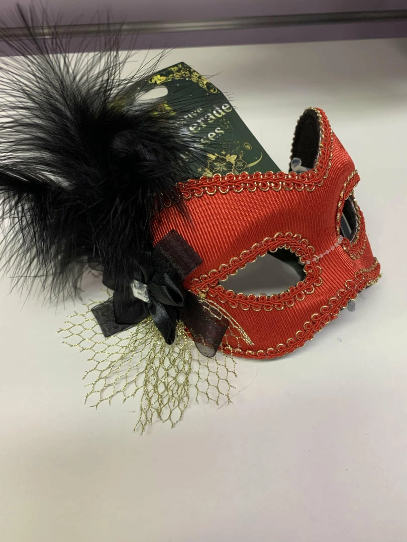 Discount 🎉 Maya Lulu Masks & Masquerade Mask - Red With Gold & Black Trims 🔔 1 Maya Lulu Masks & Masquerade Mask - Red With Gold & Black Trims
