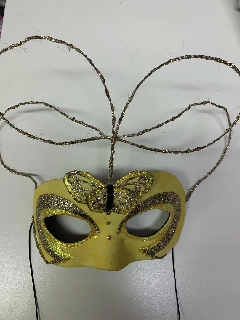 Cheap 🎁 Mask - Madame Monarch Yellow/Gold Trimmings ⭐ 1 Mask - Madame Monarch Yellow/Gold Trimmings