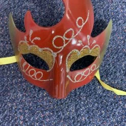 JD Party Masks & Masquerade Mask - Red & Gold