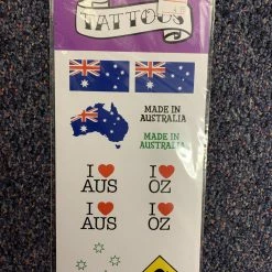 Carnival Products Tattoos - I Love Aus/Made In Australia